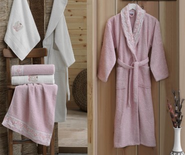 guipure-bathrobe-set